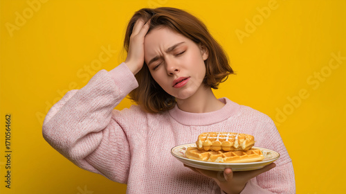 a woman to be thinking about food