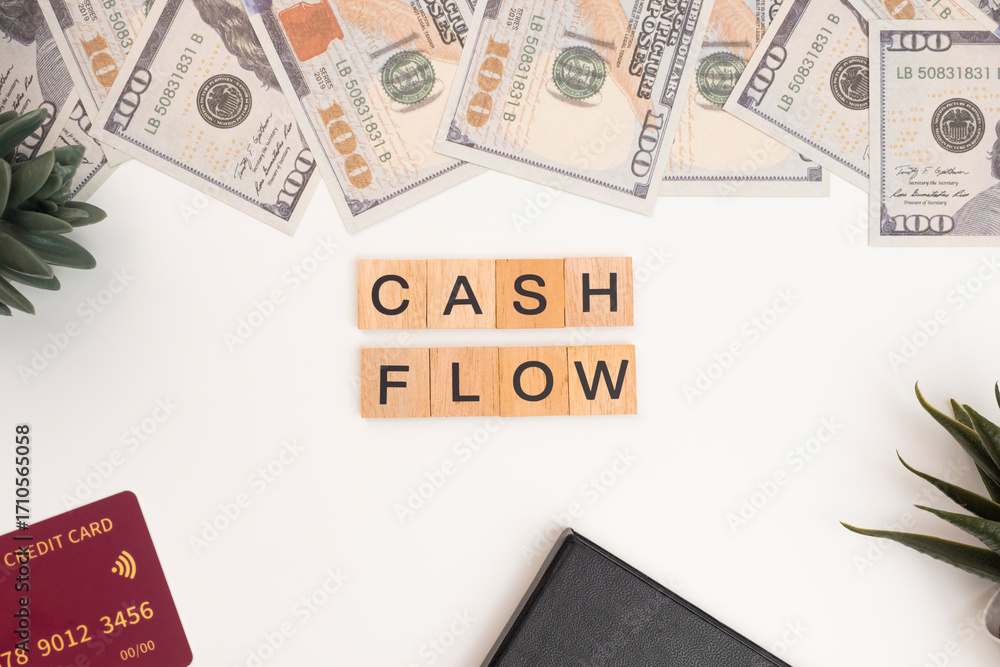 Obraz premium Wooden block tiles with the letters