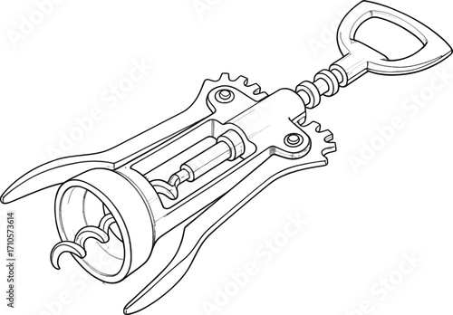 corkscrew isolated on white