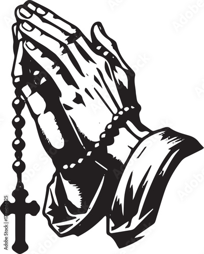 Hands Pray Vector