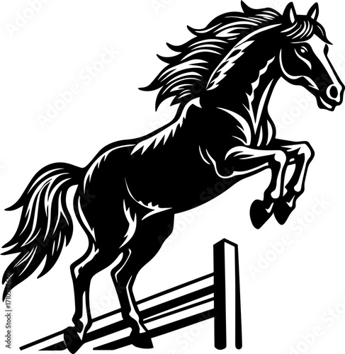 horse silhouette vector