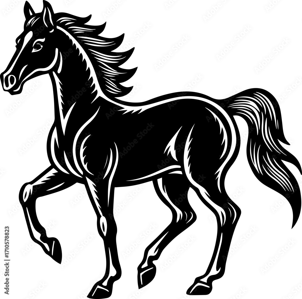 Obraz premium horse silhouette vector
