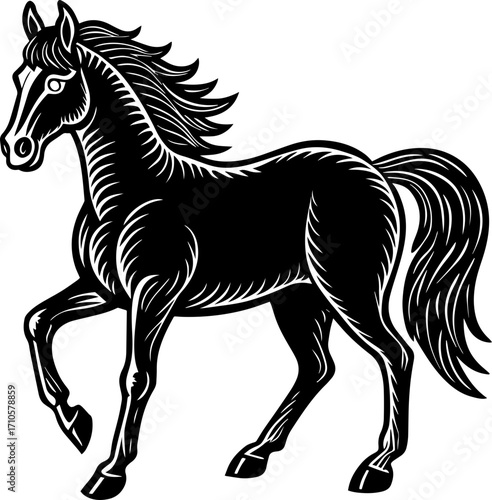 horse silhouette vector