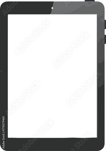 Black tablet computer screen replacement part.