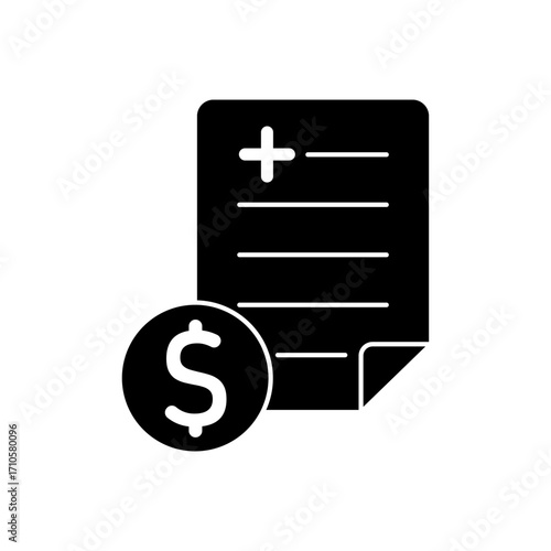 Cost icon outline editable stroke line drawing eps.