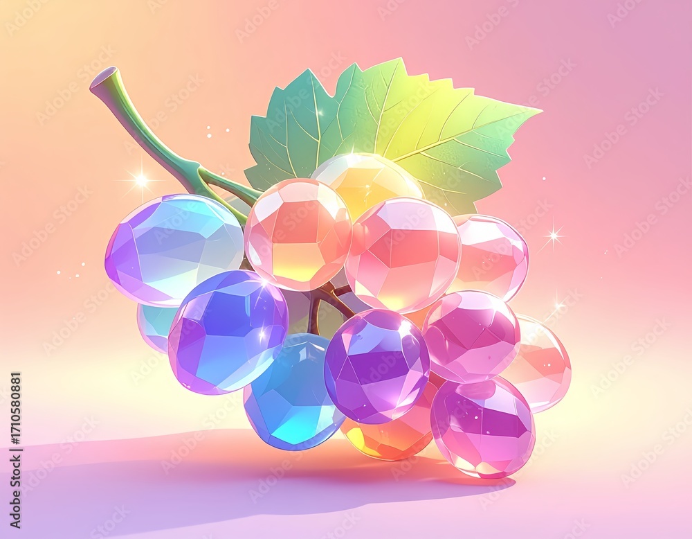 Fototapeta premium Luxurious Artistic Crystal Grapes