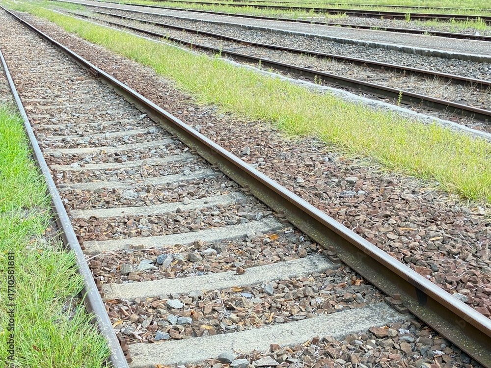 Naklejka premium Railway tracks.