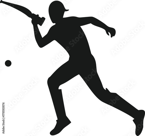 baseball player silhouette