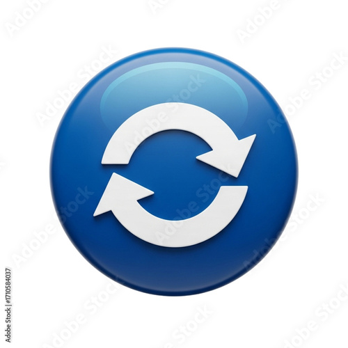  Blue refresh update icon with arrows
