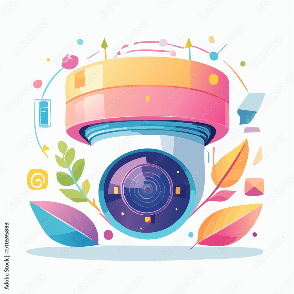 Fototapeta premium Smart Home Security Camera Icon