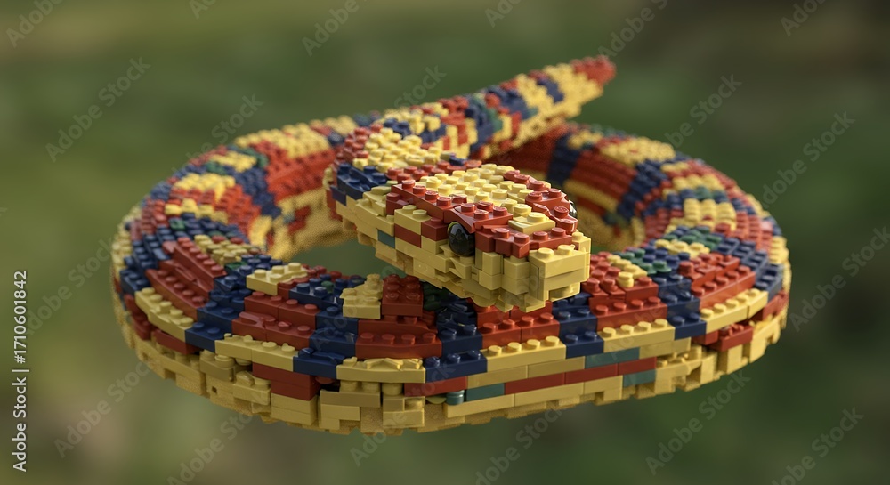 Fototapeta premium Colorful snake mosaic
