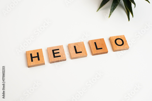 Wooden block tiles with the letters 