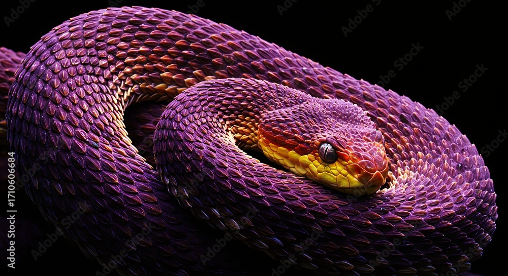 Fototapeta premium Purple snake close up