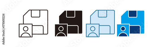 Storage Icon Set Multiple Style Collection
