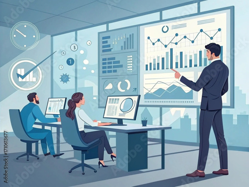 business people working in a meeting