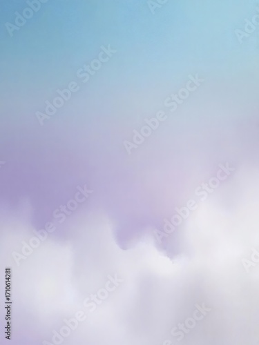 dreamy cloudscape with soft focus in pastel purple and light blue tones