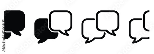 WebEngaging speech bubbles icons for modern messaging app designs and dynamic communication interfaces, perfect for web development and social media platforms needing a fresh look