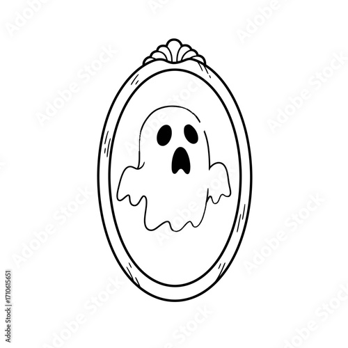 Scary Ghost Face Appearing Inside Creepy Haunted Mirror