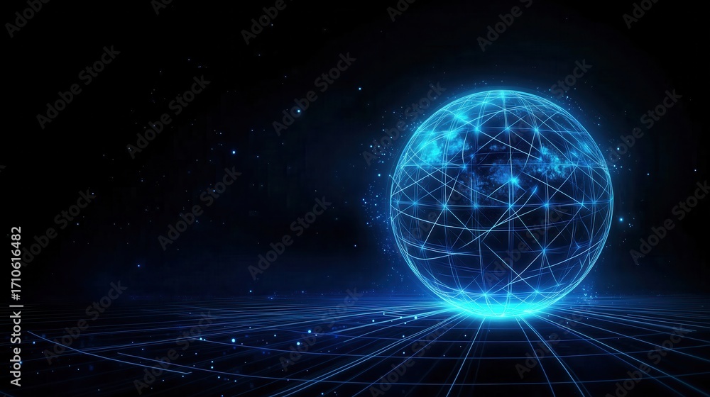 Obraz premium Digital Network Globe