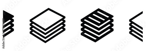 WebModern stacked layers convey organization and depth, perfect for demonstrating structure and hierarchy in business presentations and design projects, adding a professional touch