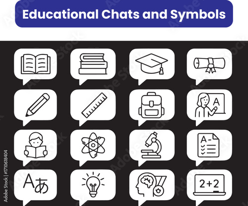 Eduction icon set