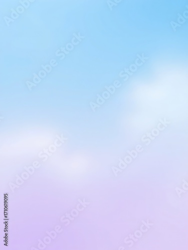 soft pastel sky gradient with clouds in light blue and lavender tones