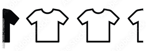 WebDiscover stylish T-shirt designs for your fashion brand with this minimalist icon set, perfect for clothing stores, online shops, or creative projects needing a modern apparel graphic
