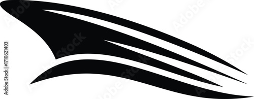 unique river boat icon silhouette