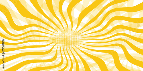 Background illustration of a yellow image that spreads radially eps 10