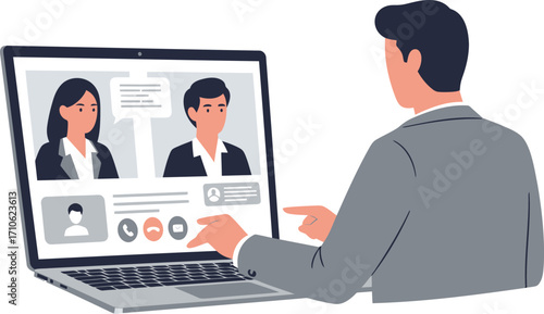 Online Business Meeting Video Conference Call Discussion