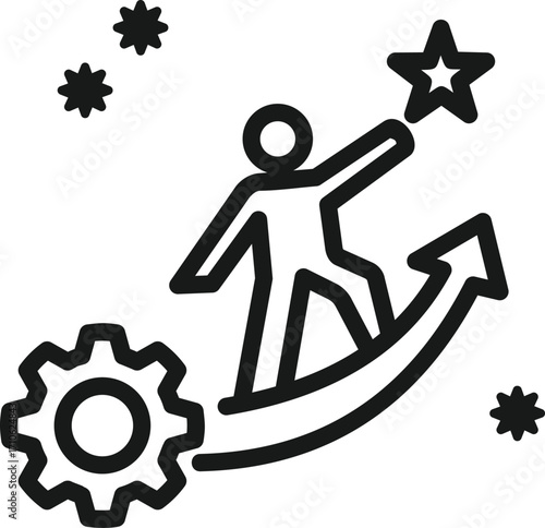 Experiences for training self vector icon illustration concept