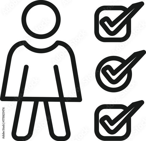 Skills for training self vector icon illustration concept