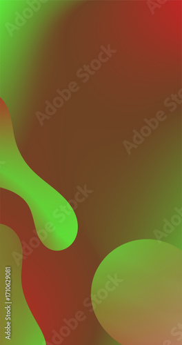 Gradient abstract background Green Red Fluid mesh blurred template