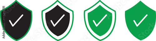 shield icon set. shield with tick mark and plus mark. Medical Protection symbol.Shield badge quality symbol isolated on transparent background. Design elements for safety and protection