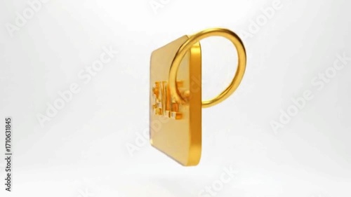 A high-quality 3D render of a gold sale tag, perfect for online stores and marketing materials.