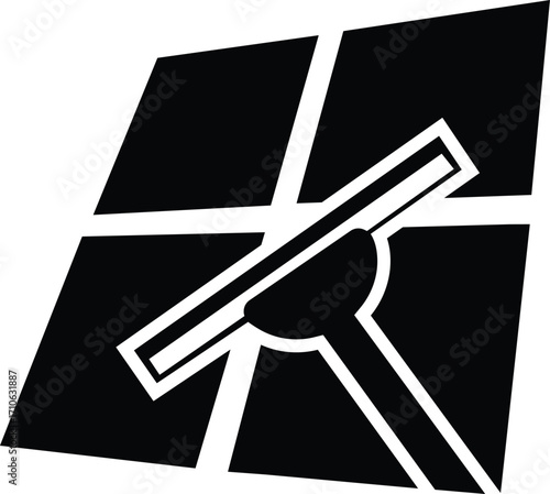 unique window cleaning icon silhouette