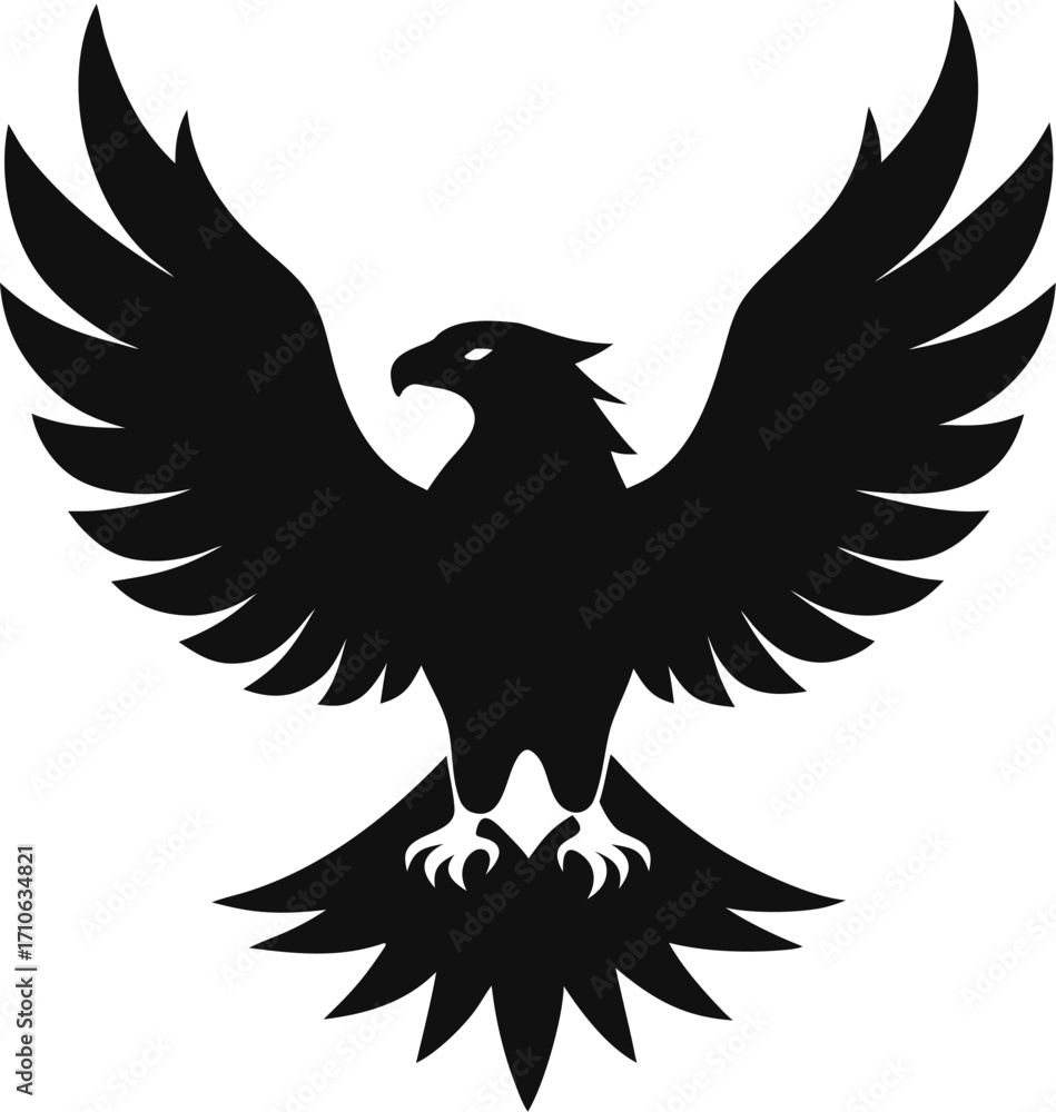 Obraz premium Eagle silhouette icon vector on white background