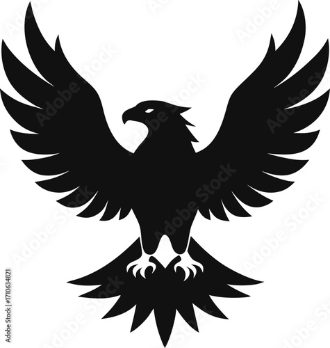 Eagle silhouette icon vector on white background 