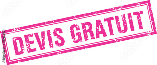 Devis gratuit red stamp vector illustration free estimate offer