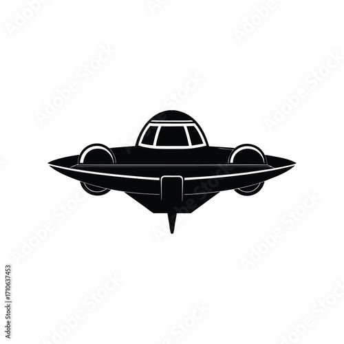 Anti gravity hover vehicle futuristic personal transport vector art illustration