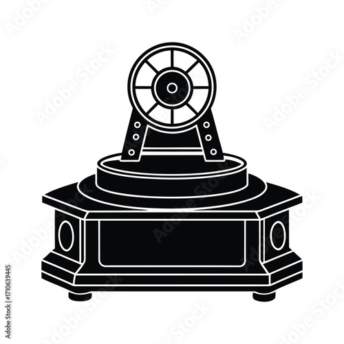 Time machine console futuristic sci fi device design vector art illustration