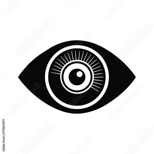 Wearable augmented reality contact lens futuristic gear vector art illustration