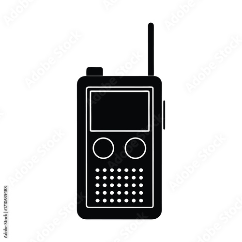 Universal translator futuristic communication device vector art illustration