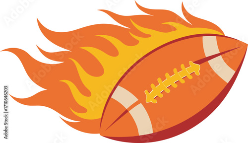 Dynamic american football illustration with sporty elements