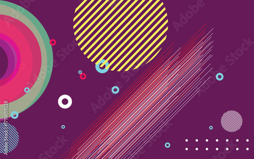 Modern circle line abstract colorful design for  cover design, website, banner, flyer,