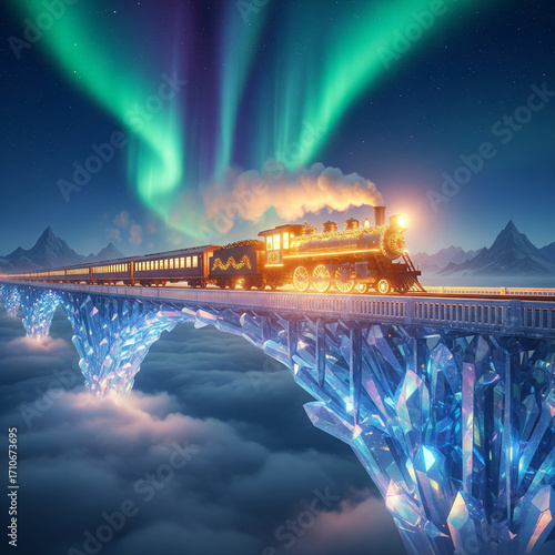 Polar Express Over Aurora Bridge