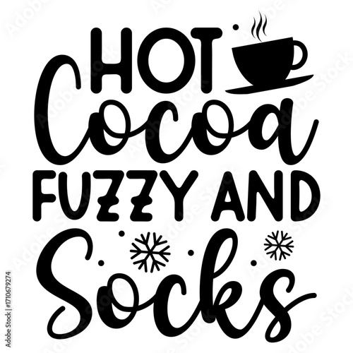 Hot cocoa fuzzy and socks