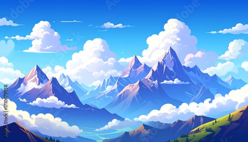 Colorful mountain landscape