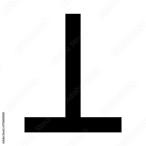 Perpendicular symbol Mathematical. Icon image