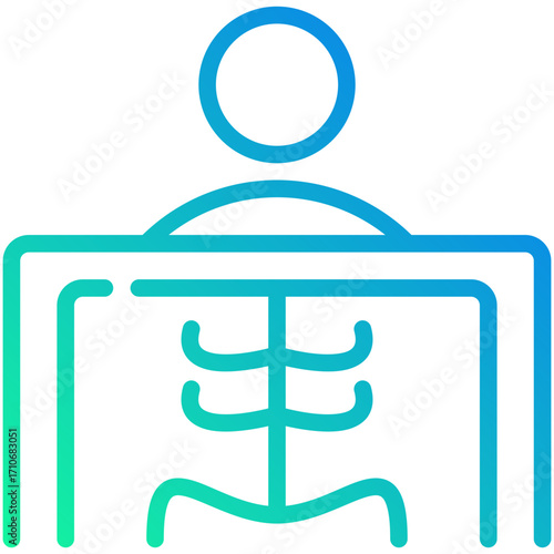 radiology gradient line icon